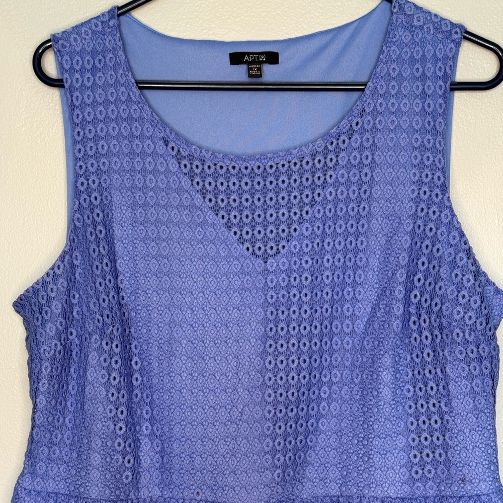 Apt. 9 Purple Midi Sleeveless Dress, Plus Size 1X, Lined